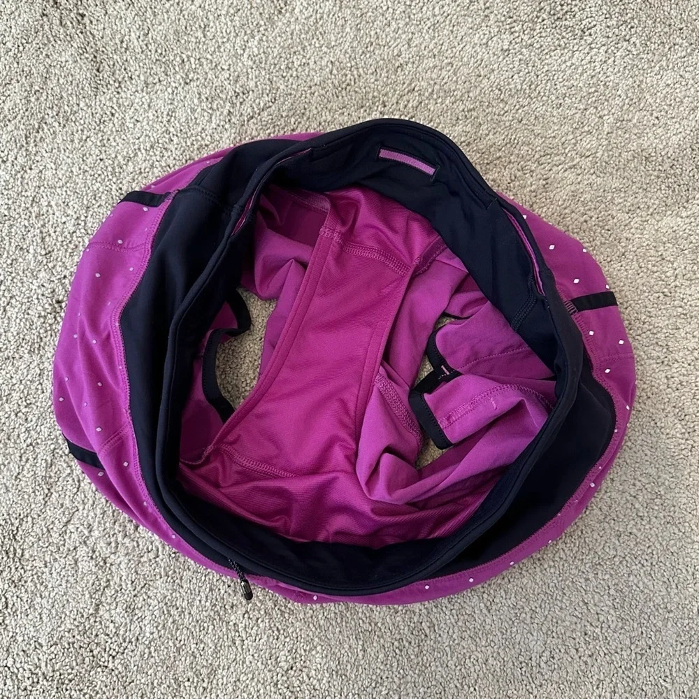 Lululemon Run Times Reflective Short Purple Polka Dot